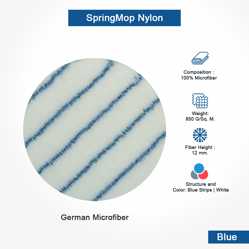 Blue Stripped Nylon Microfiber - SpringMop